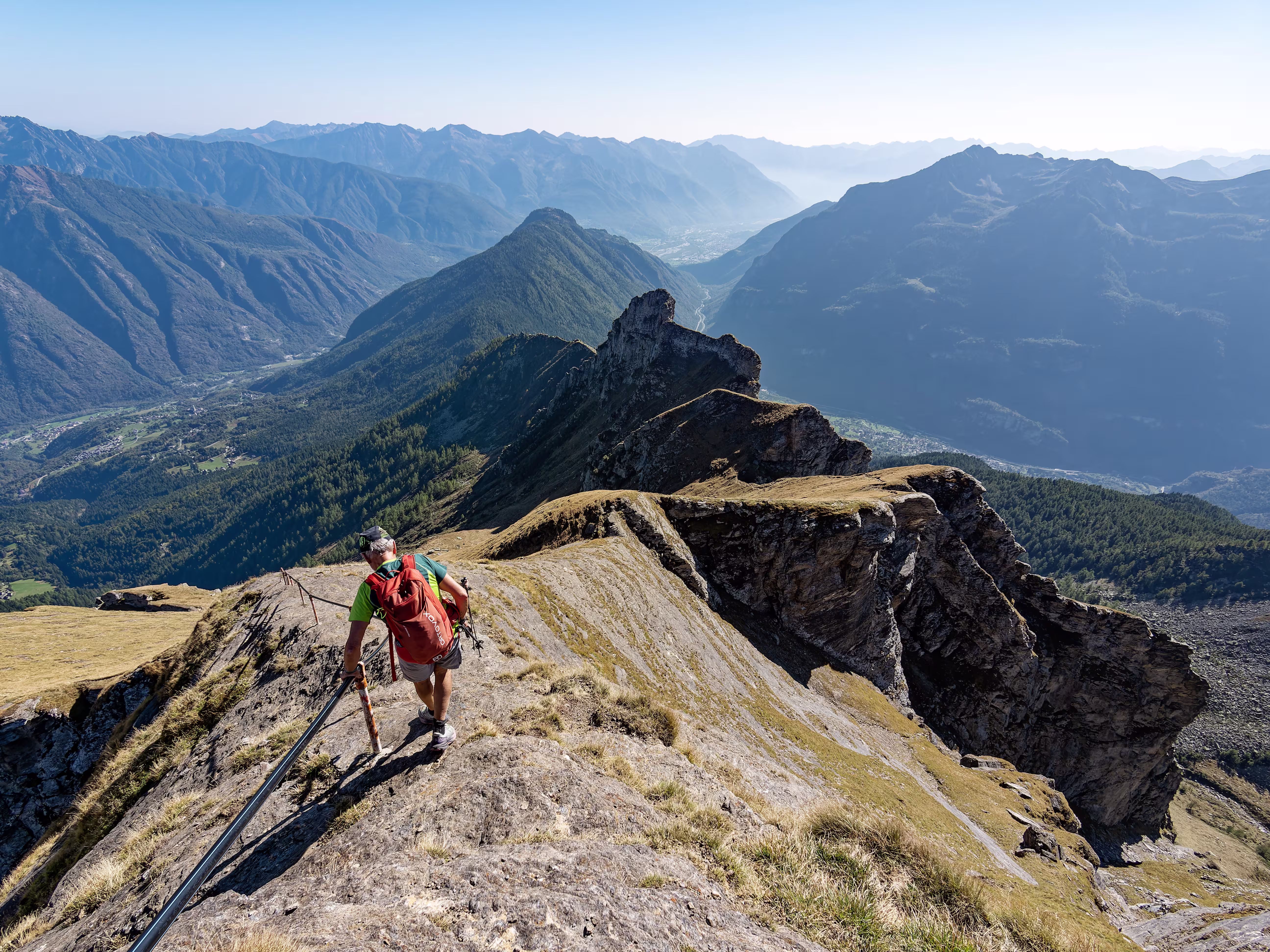 Discesa dal corrimano