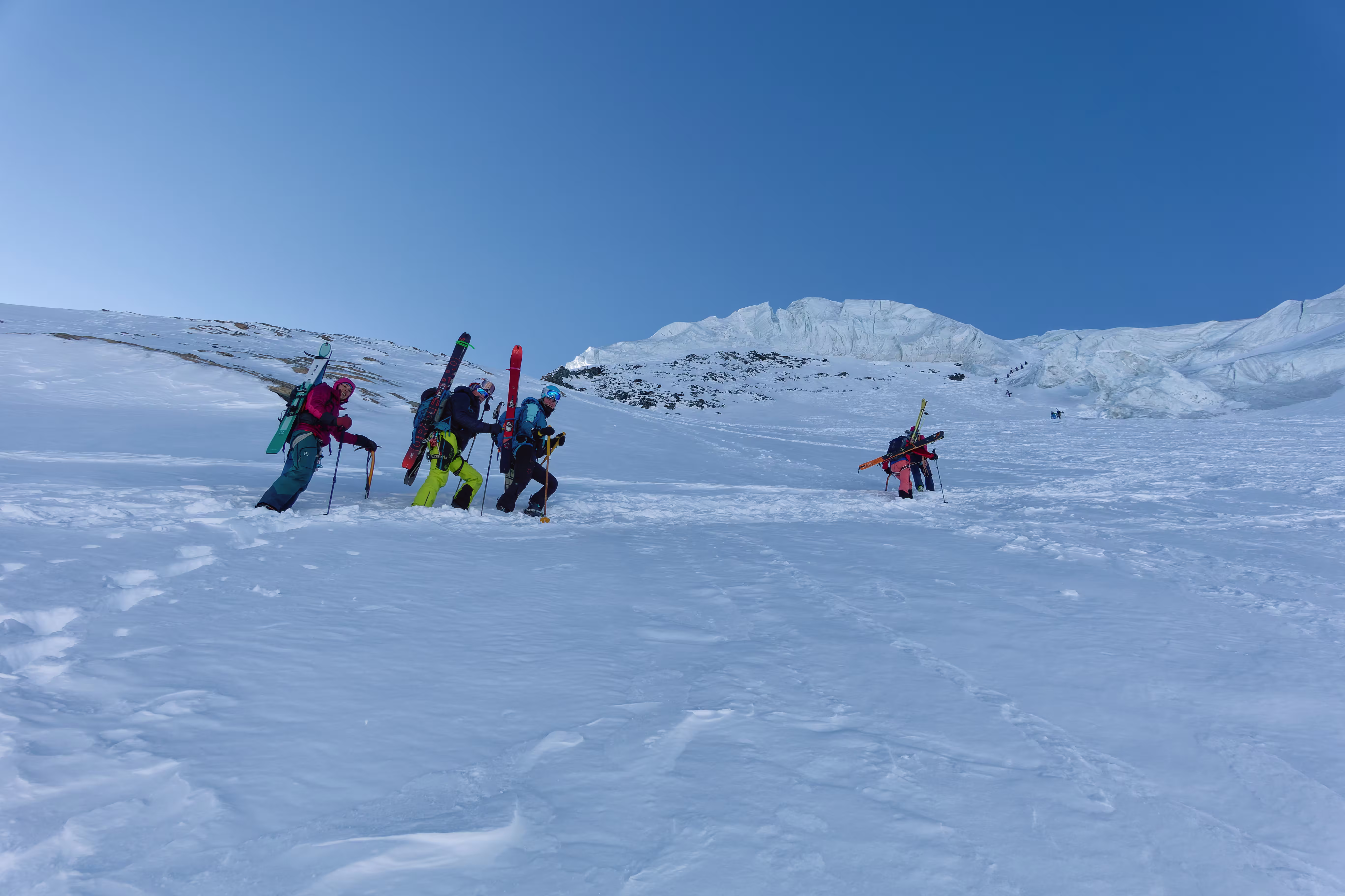 La parte bassa del Couloir du Gardien