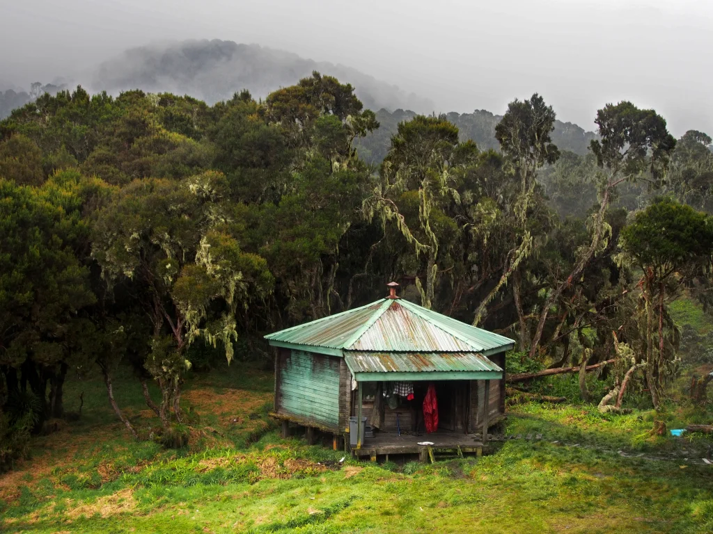 La capanna John Matte sul Rwenzori