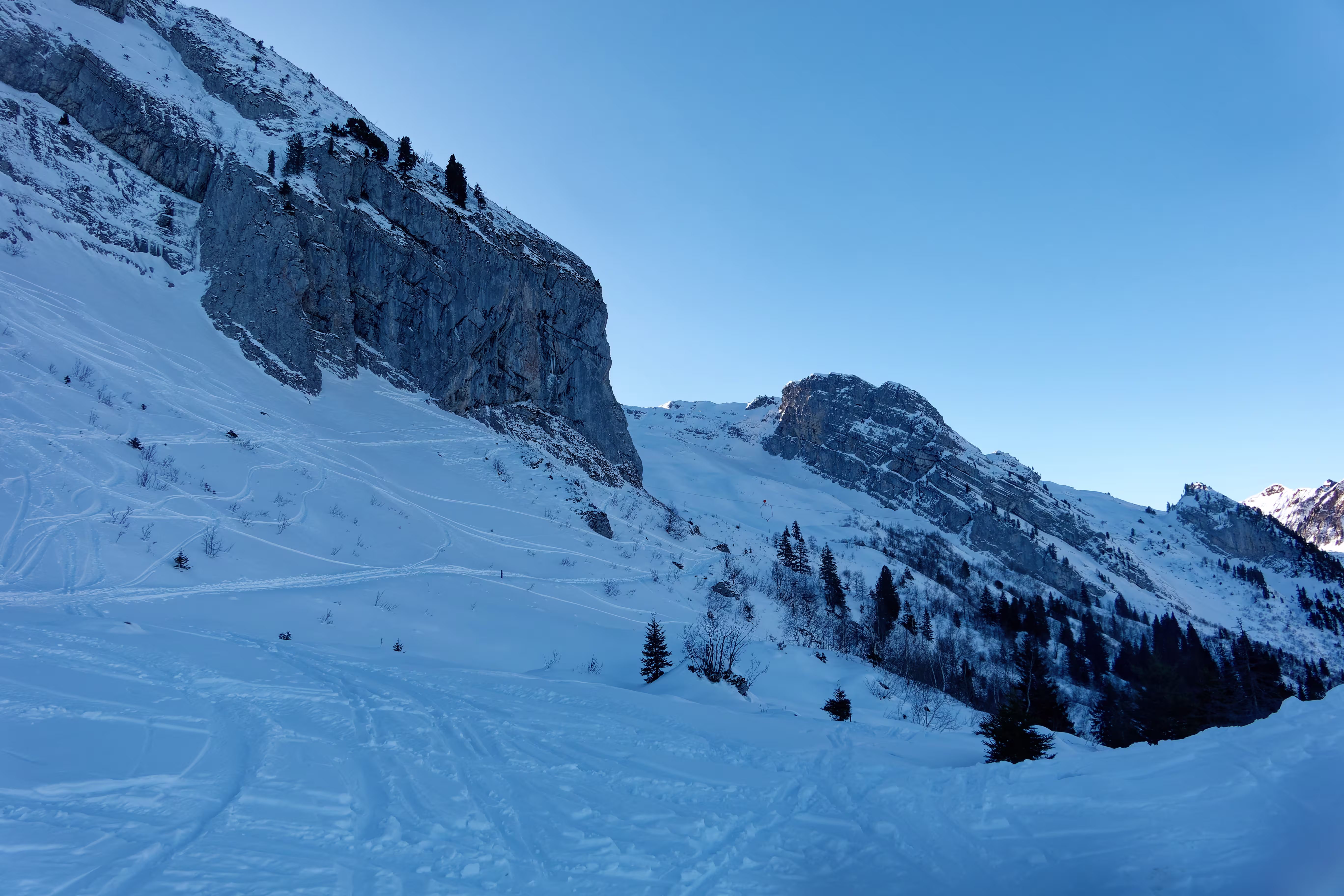 Il traverso verso destra che porta al Mutteristock