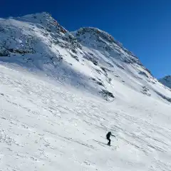 Bella sciata sul ghiacciao