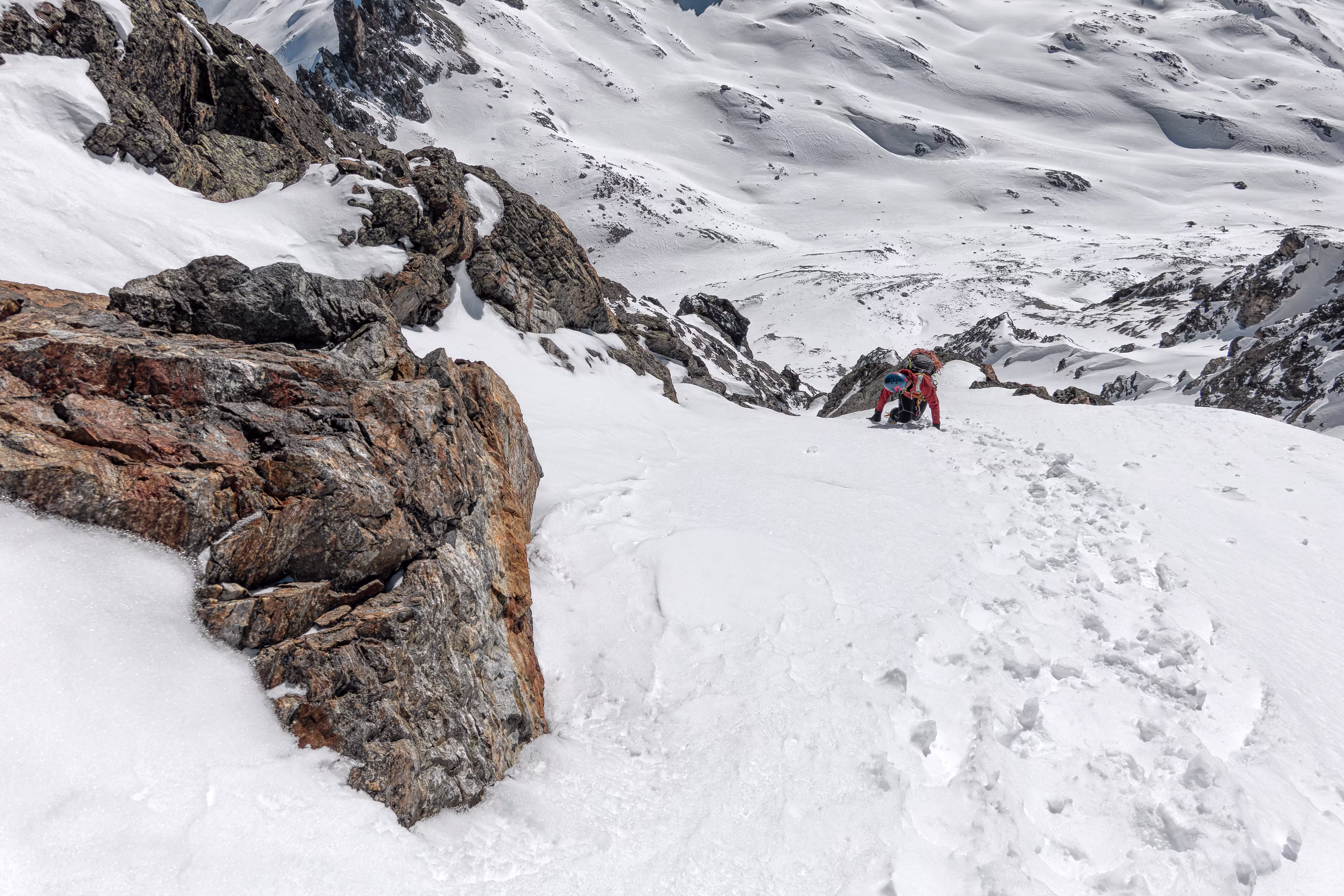 Il nevaio superiore del Piz Fenga