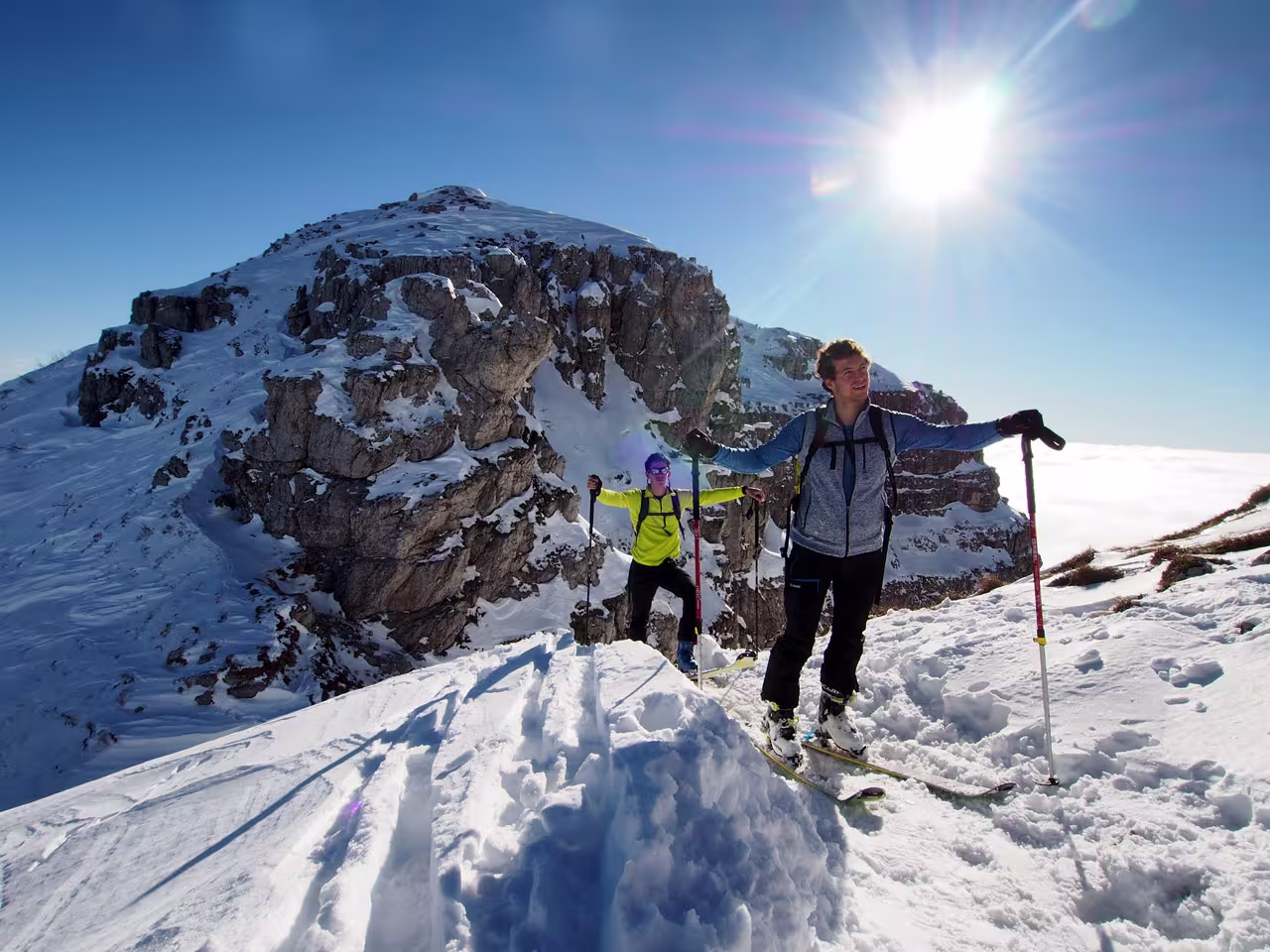 Cresta finale con il sole!