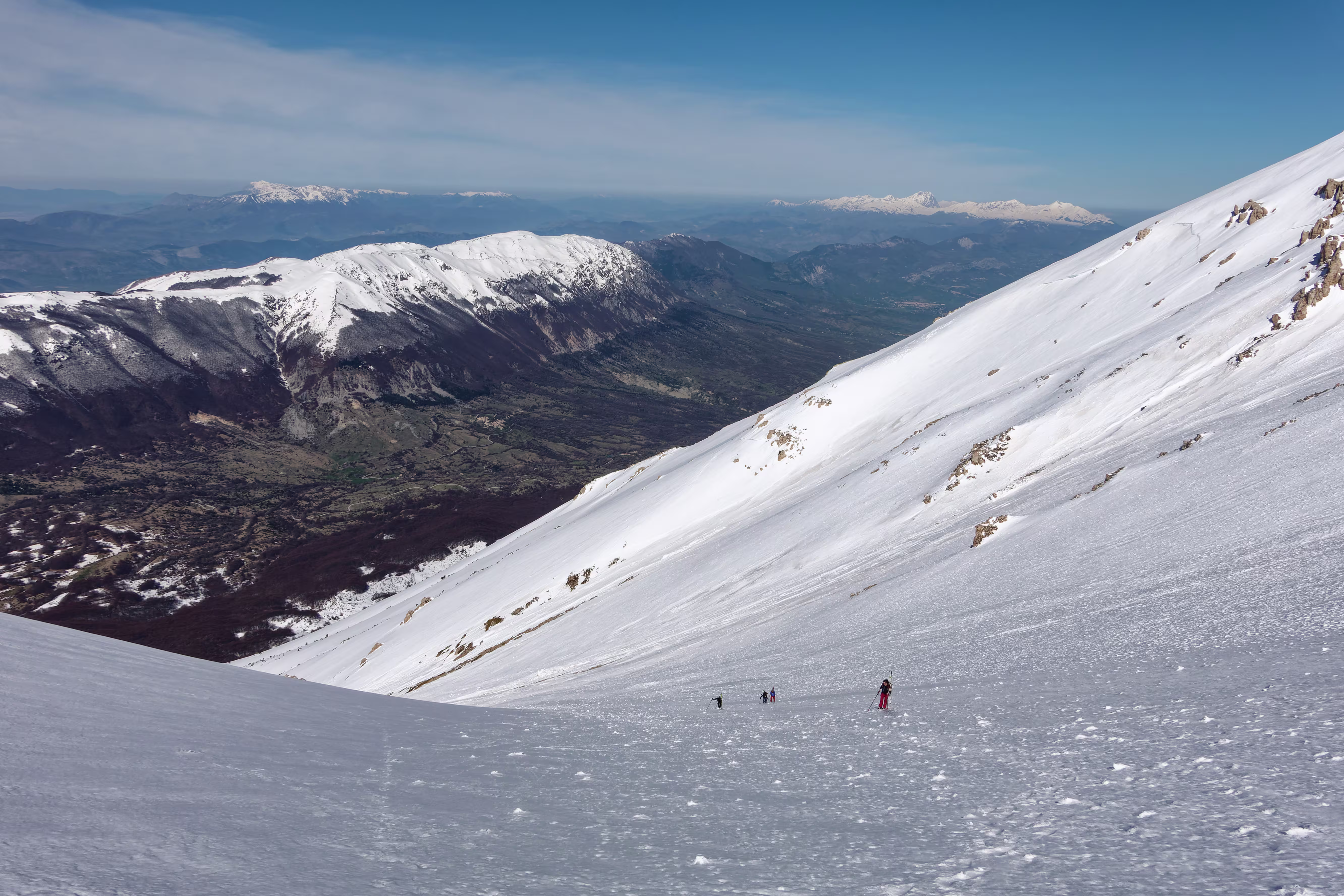 L'uscita con il Gran Sasso sullo sfondo