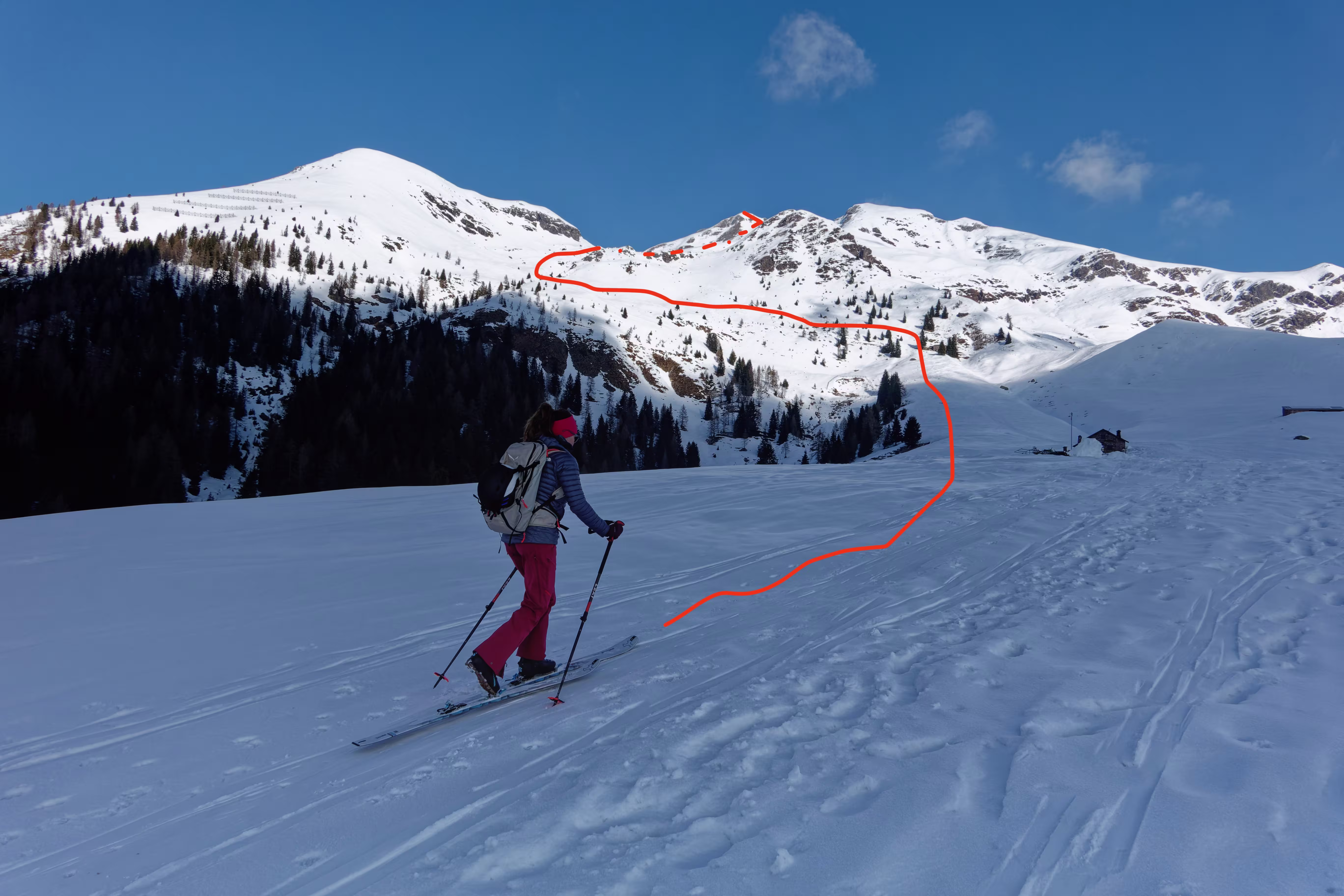 La salita al Tribortoi dai Piani dell’Avaro