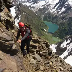 Sulla cresta finale del Pizzo di Coca