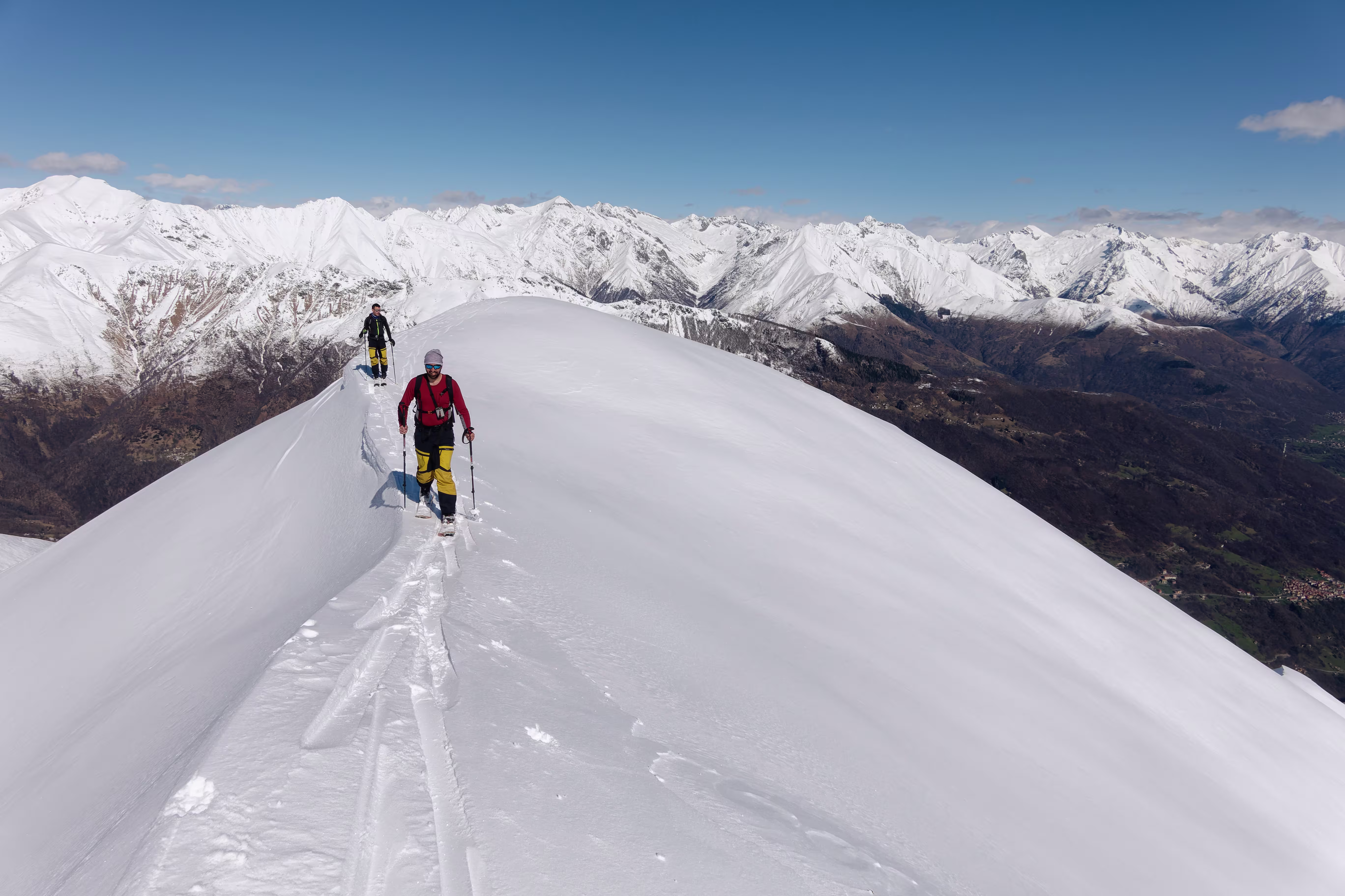 Rientro lungo la cresta nord
