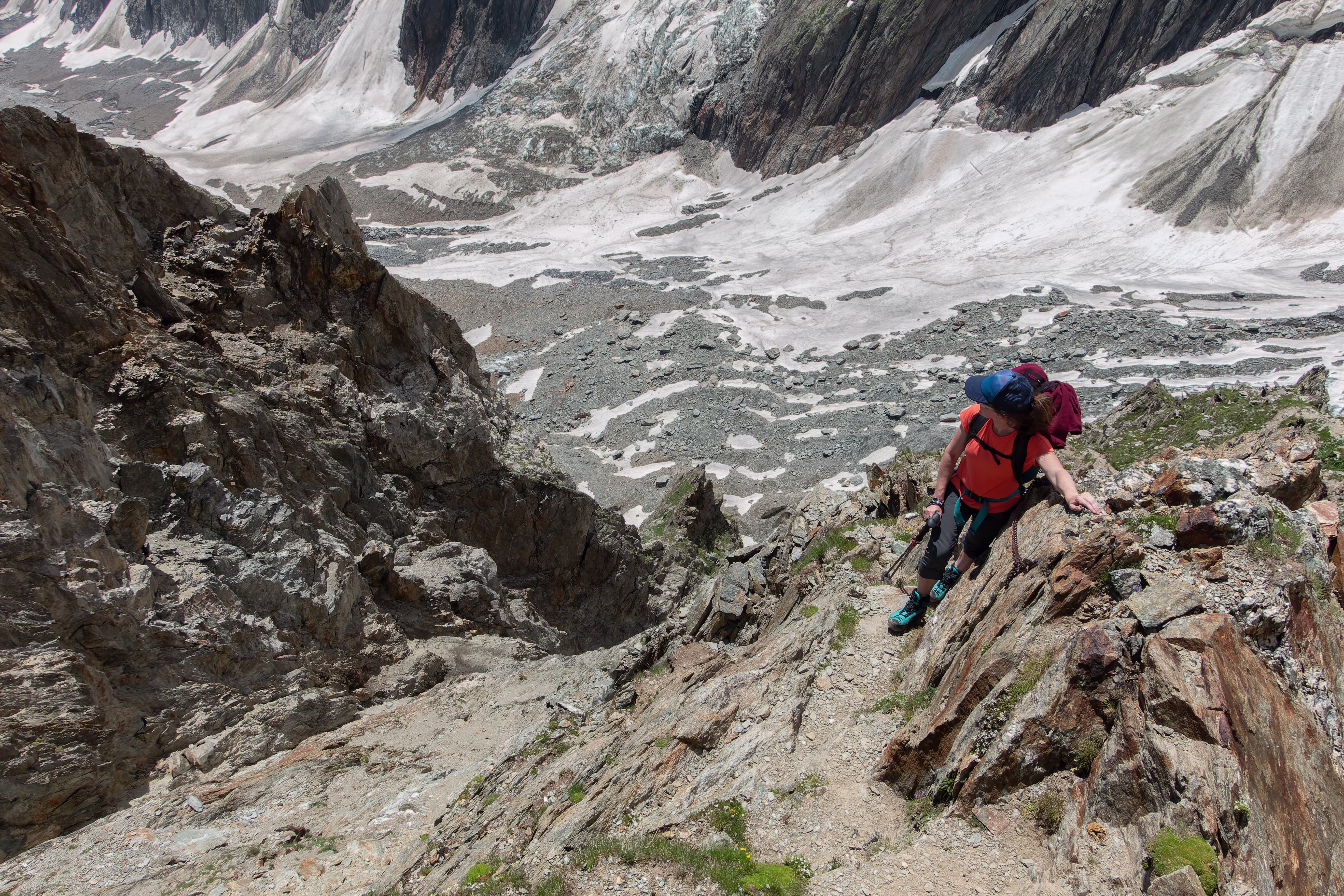 Il tratto ripido che porta al Gonella