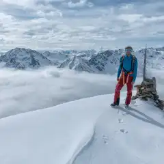 Marco sul Piz Champatsch