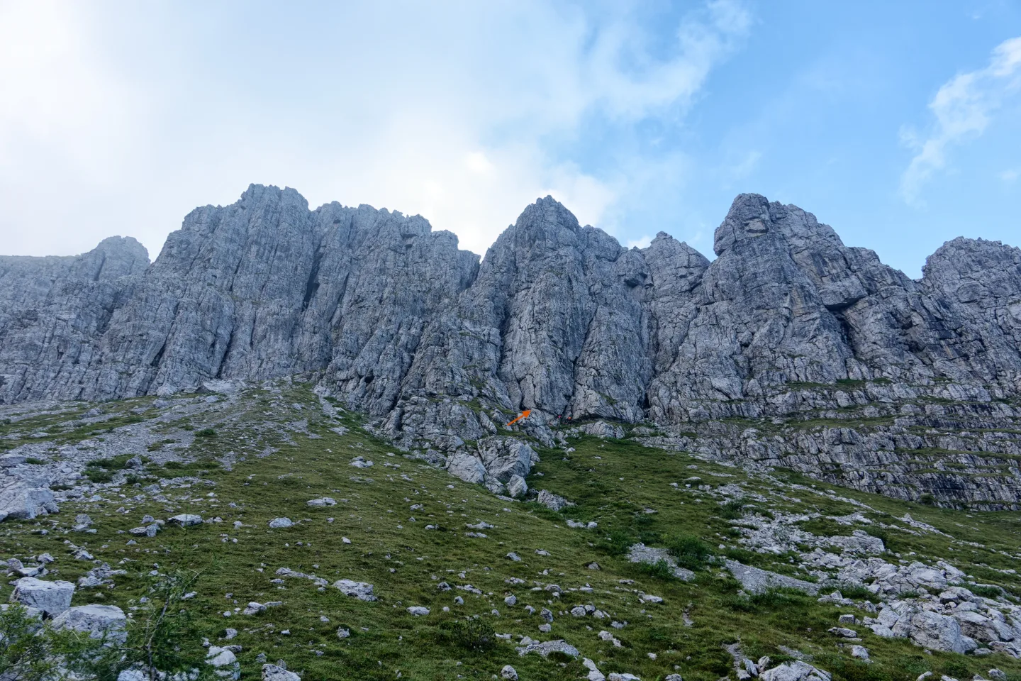 Zucco di Pesciola, via dei Bergamaschi, l’attacco della via