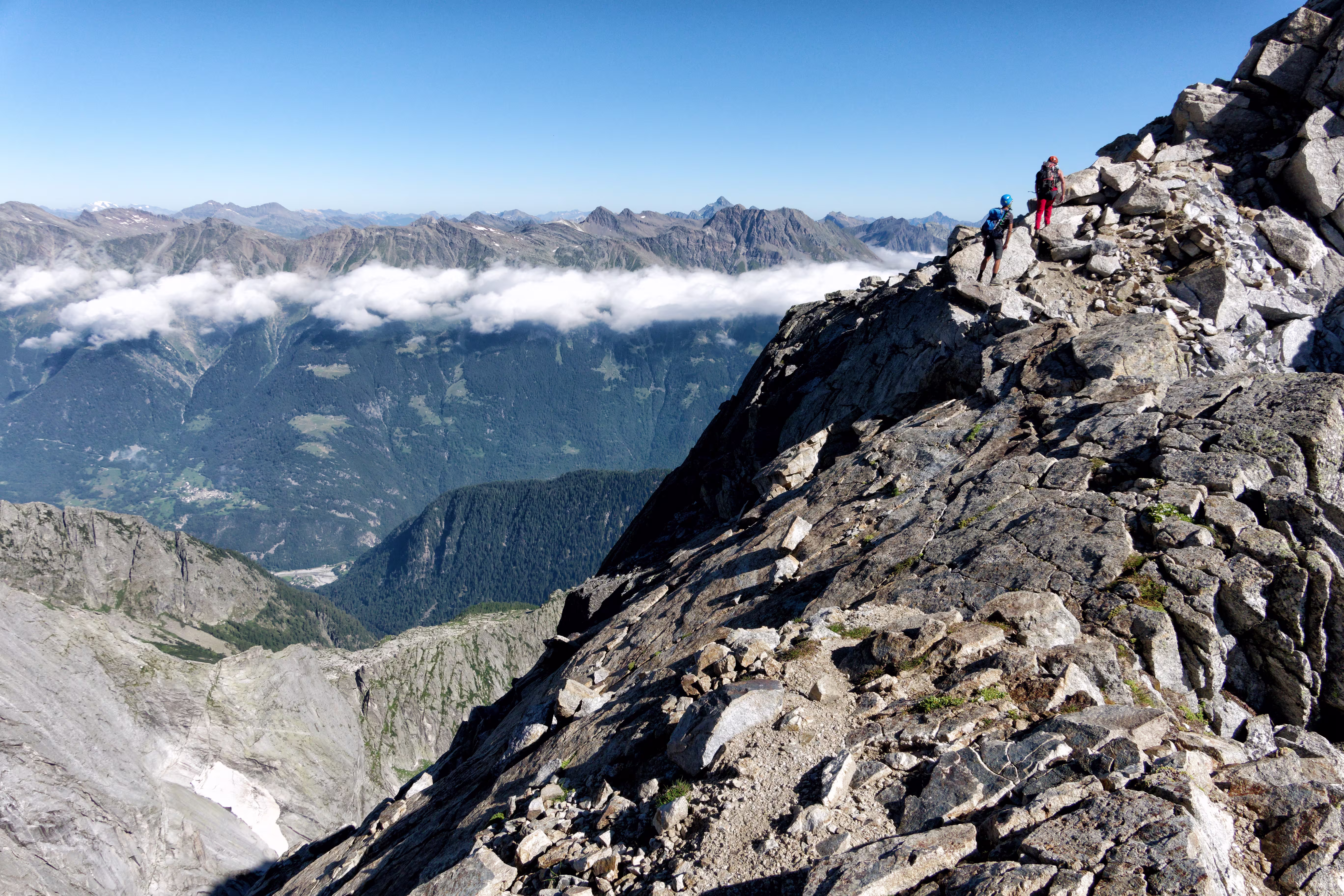 L’inizio della cresta ovest