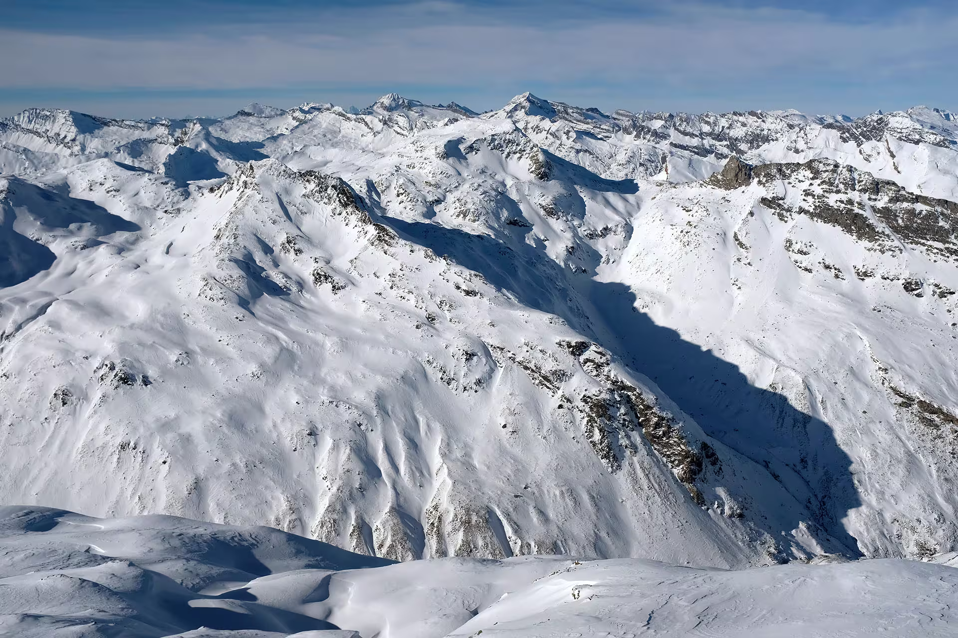 Dalla vetta verso ovest