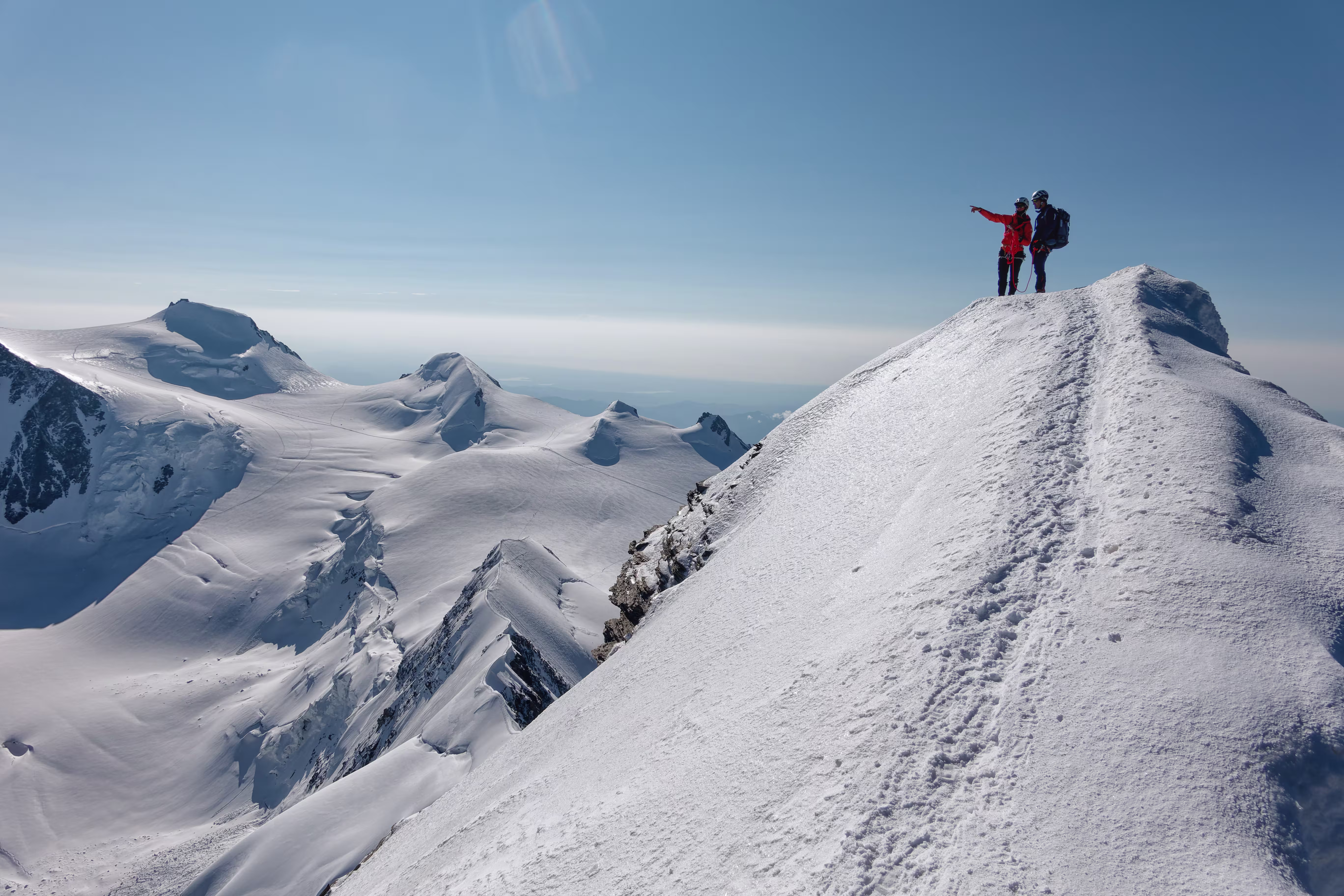 Dalla vetta del Lyskamm Orientale