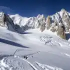 Vallè Blanche con gli sci, La parete est del Tacul