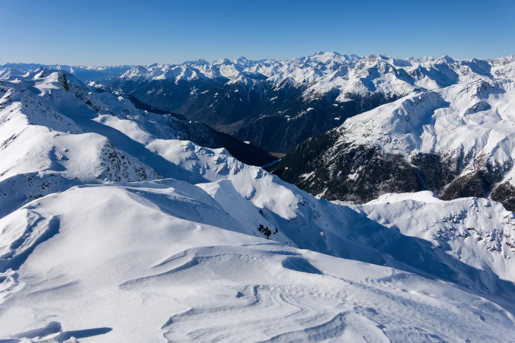 Dalla cima verso il Bernina