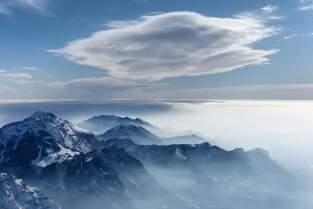 Inversione termica vista dalla cima della Grignetta