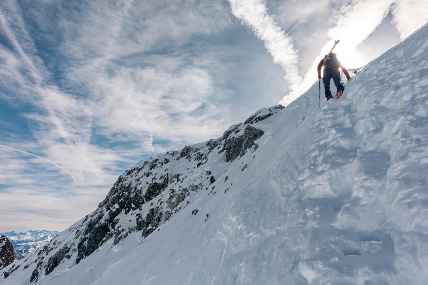 La cresta finale del Piz Sarsura