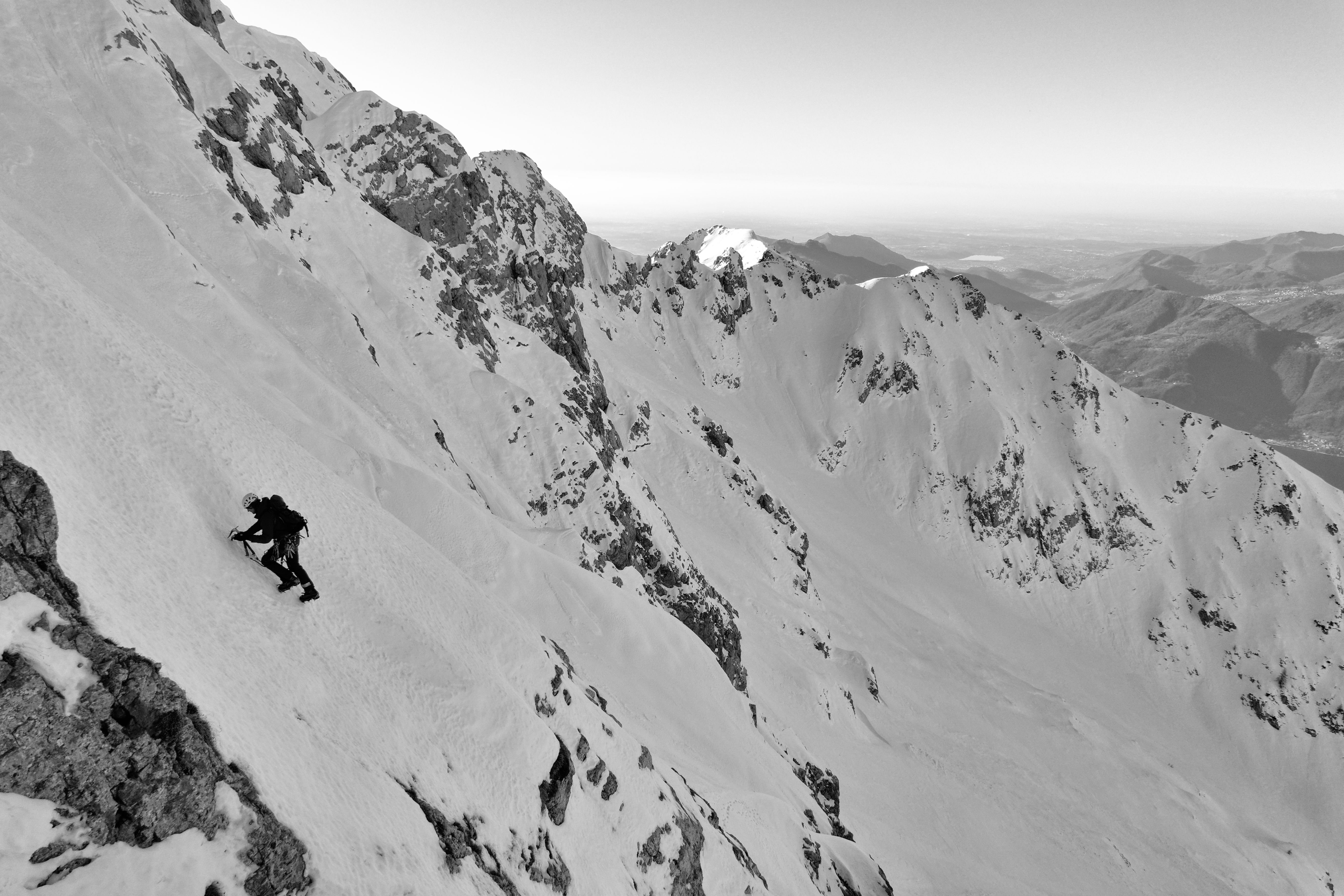 Alpinismo al canalone ovest del Grignone