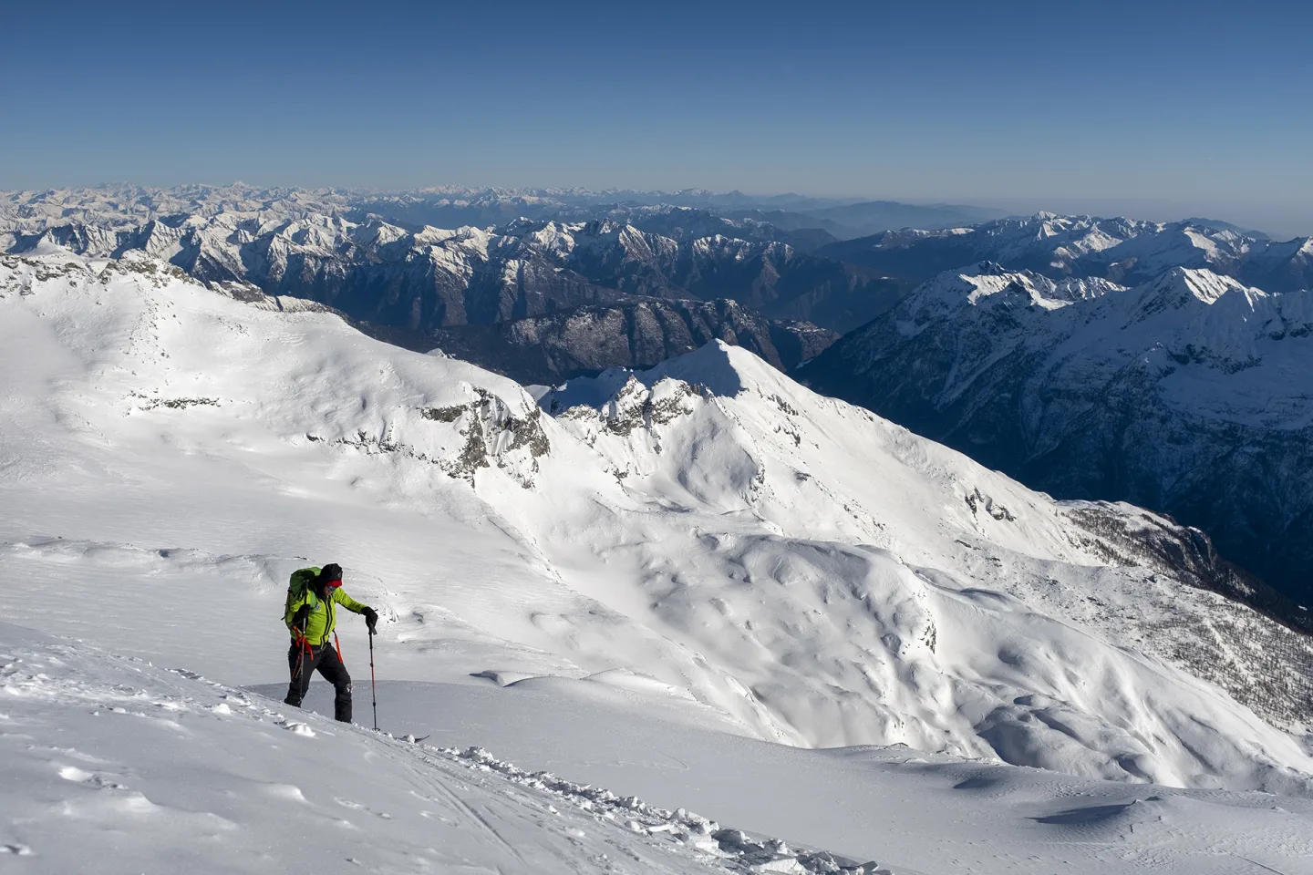 Scialpinismo al Breithorn, Arrivo in vetta