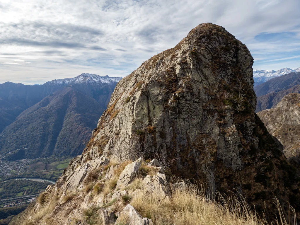 La cima dall’attacco del traverso