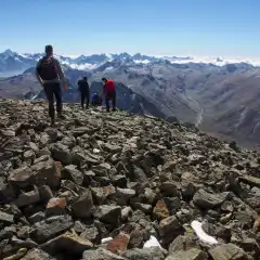 Dalla vetta del Piz Platta verso sud