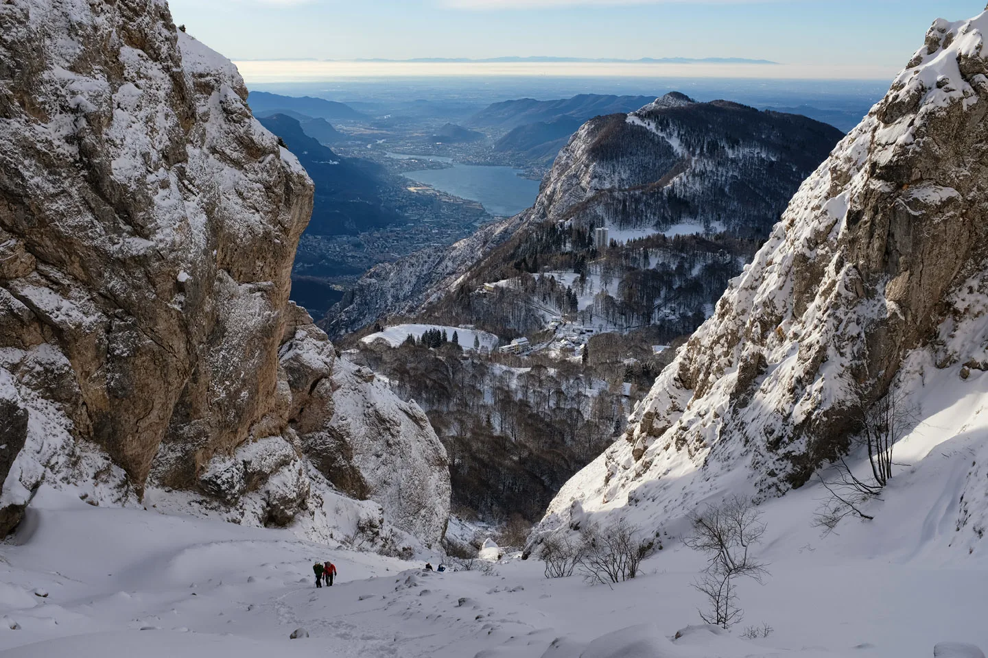 Canalone Caimi, L’inizio del canalone