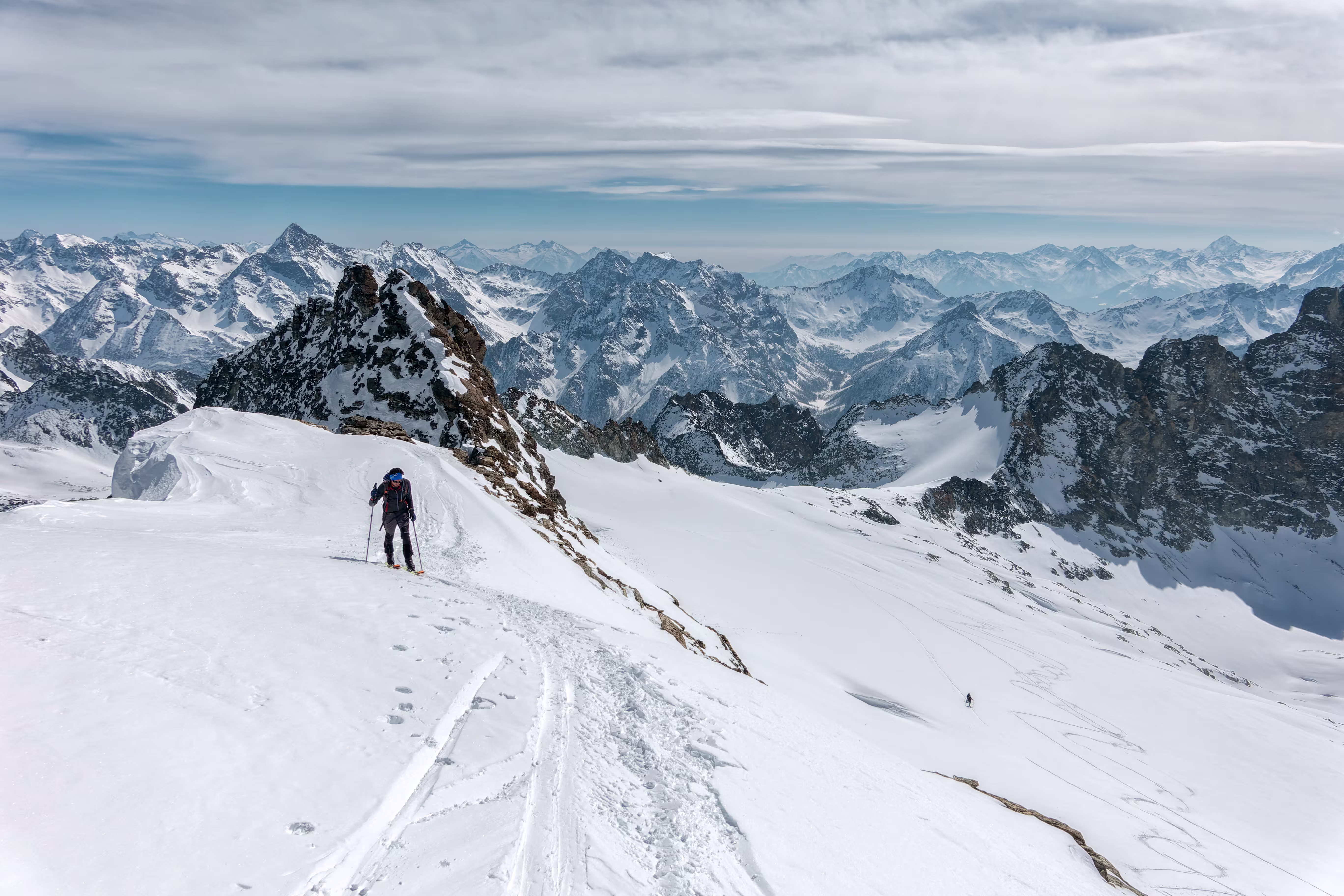L’arrivo in vetta al Mont Gelé
