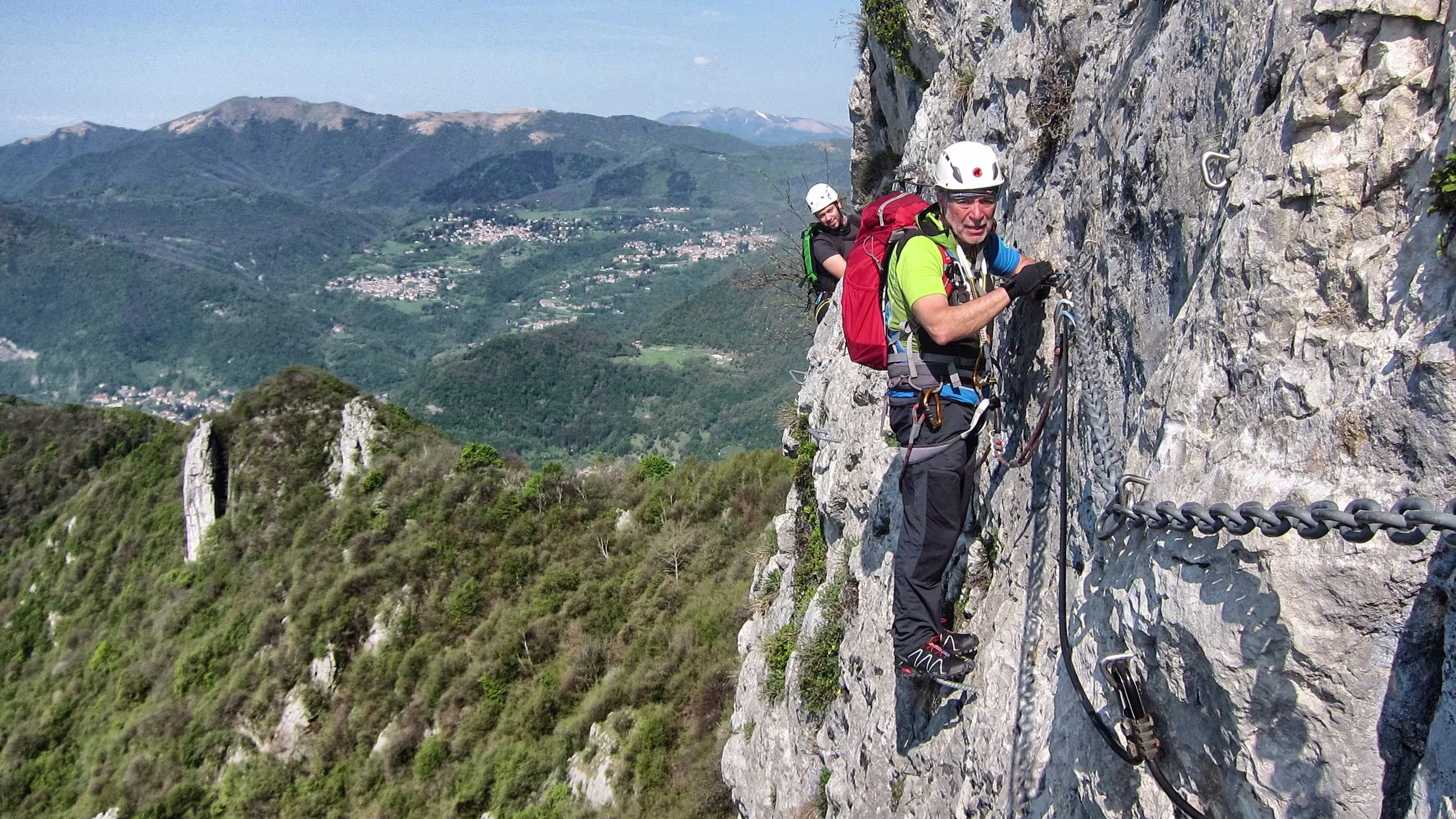 Sul traverso della ferrata del venticinquennale