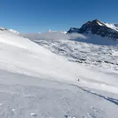 Il Passo del San Bernardino in lontananza