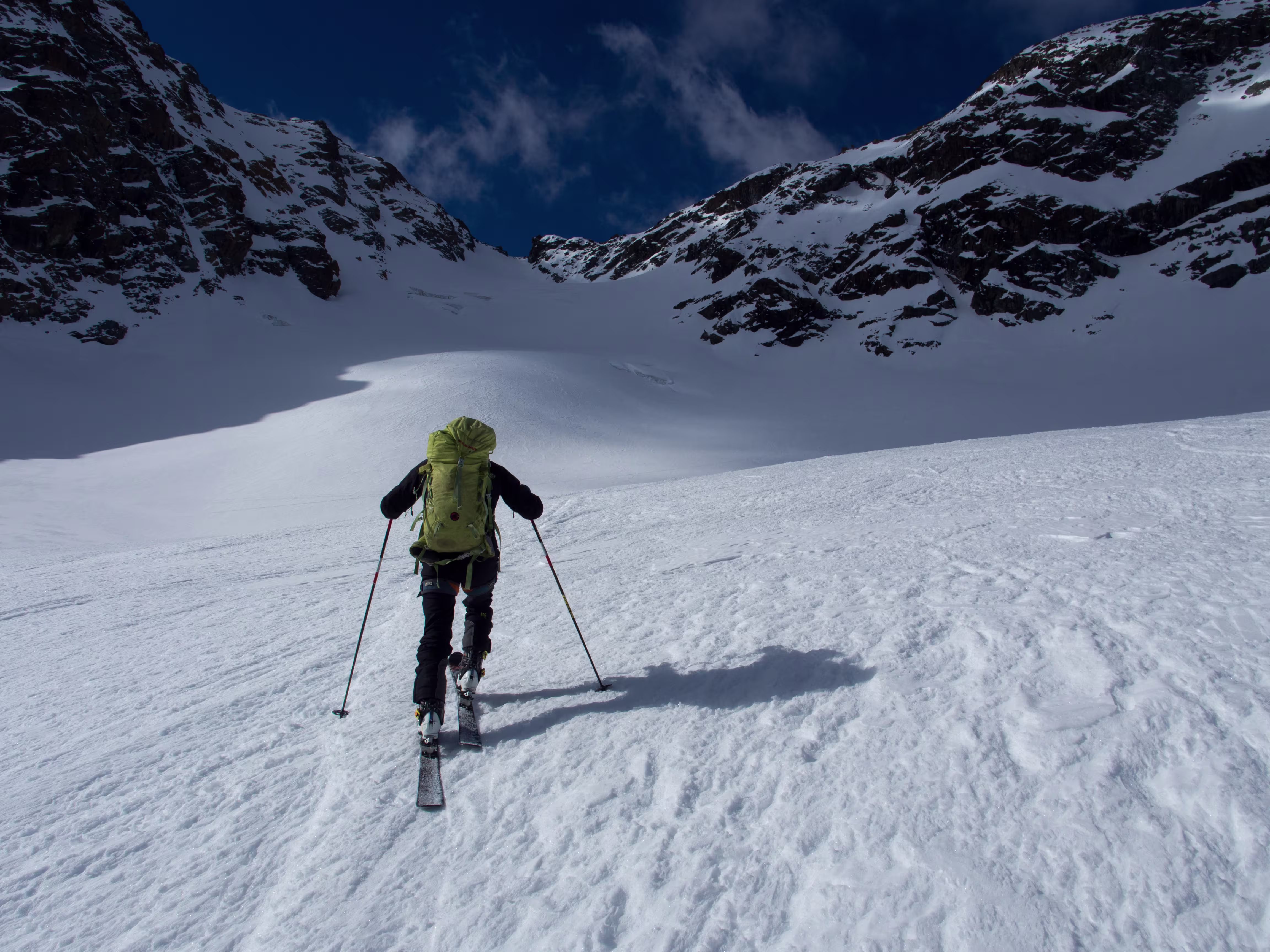 Sul Ghiacciaio del ventina, in vista del passo