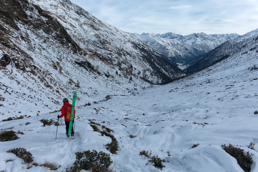 Rientro a piedi nella parte bassa