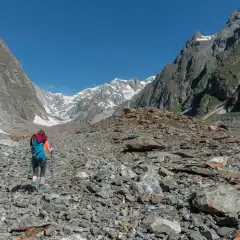 Il ghiacciaio del Miage é infinito