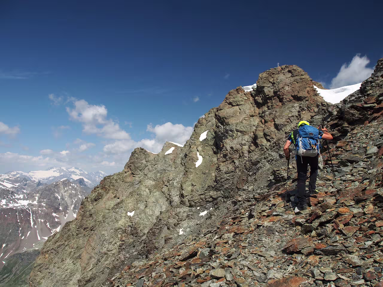 Sotto la vetta della cima Piazzi