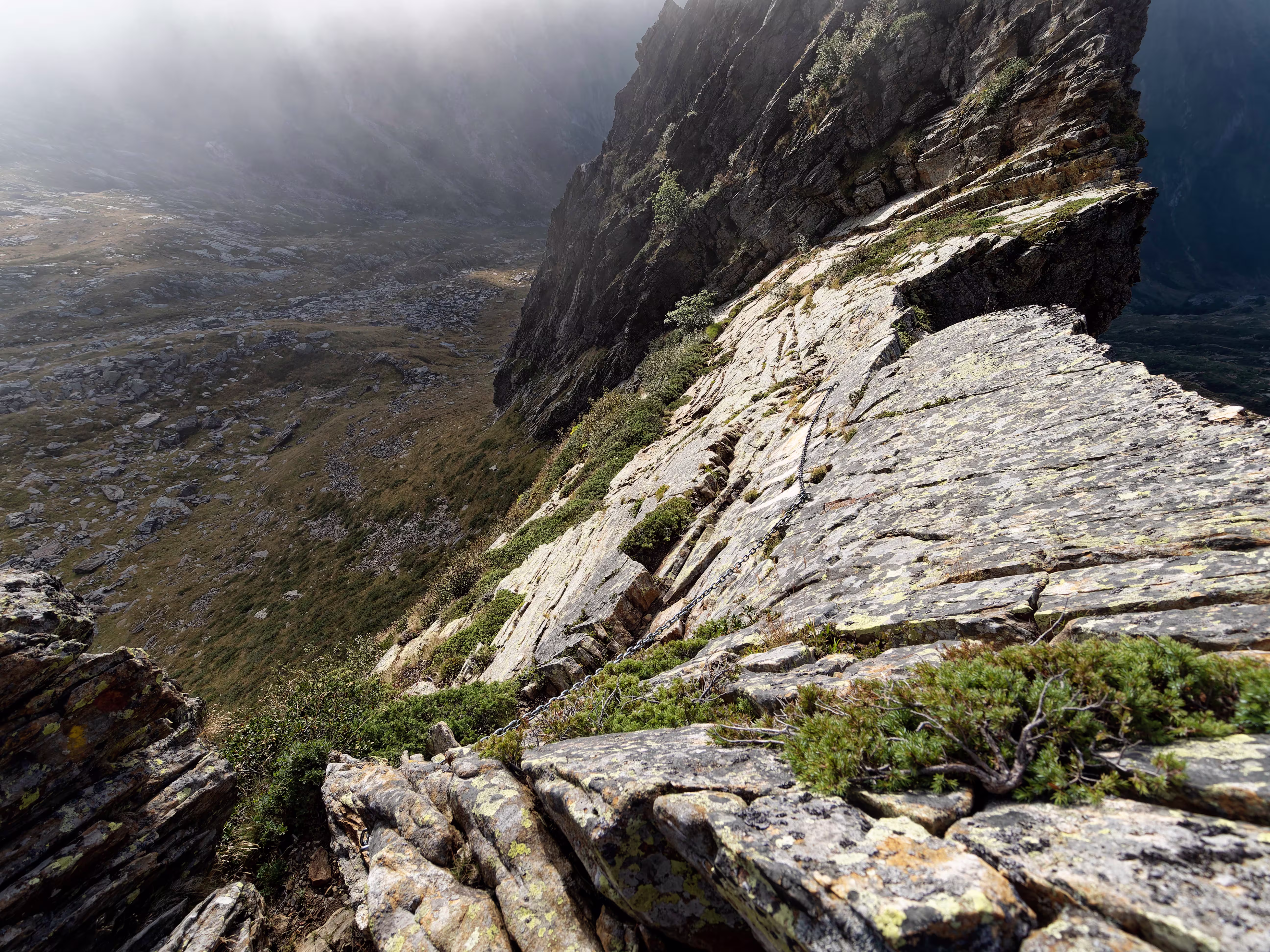 Il tratto attrezzato a scendere