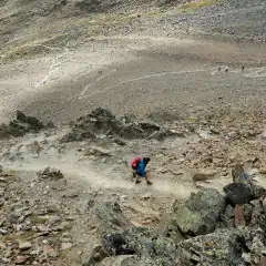 La traccia per salire al rifugio