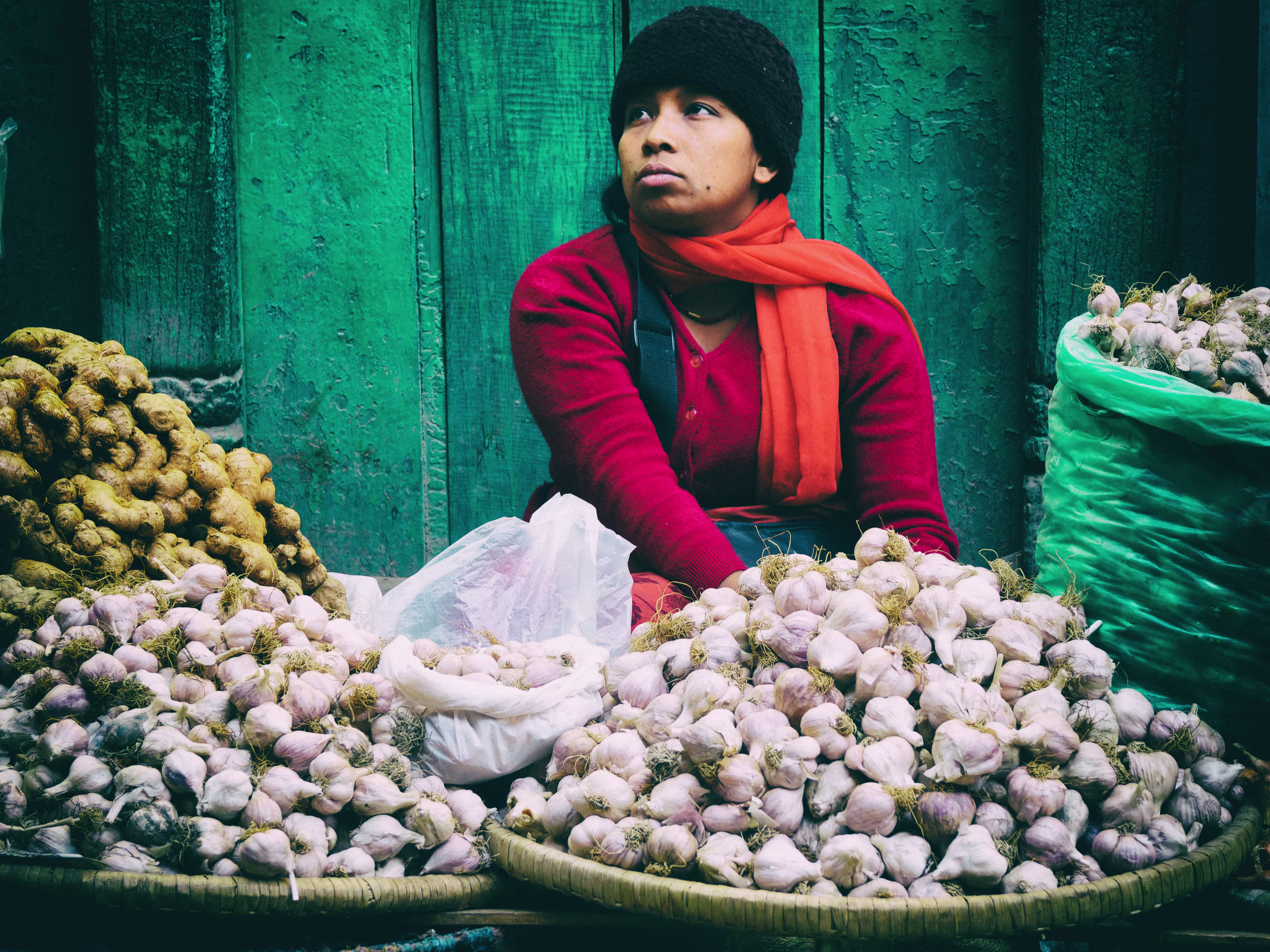 Venditrice d’aglio