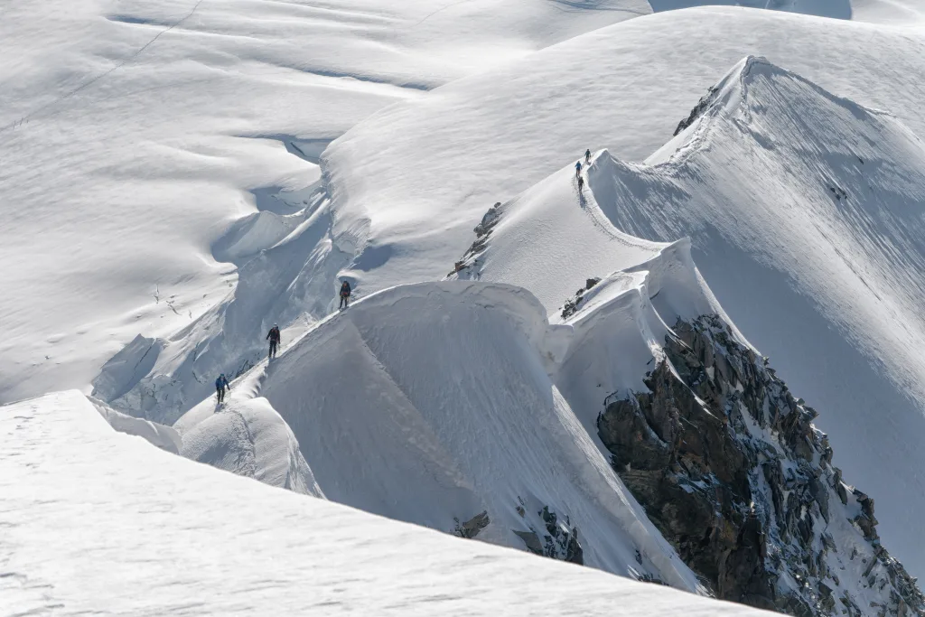 Dettaglio della cresta del Lyskamm Orientale