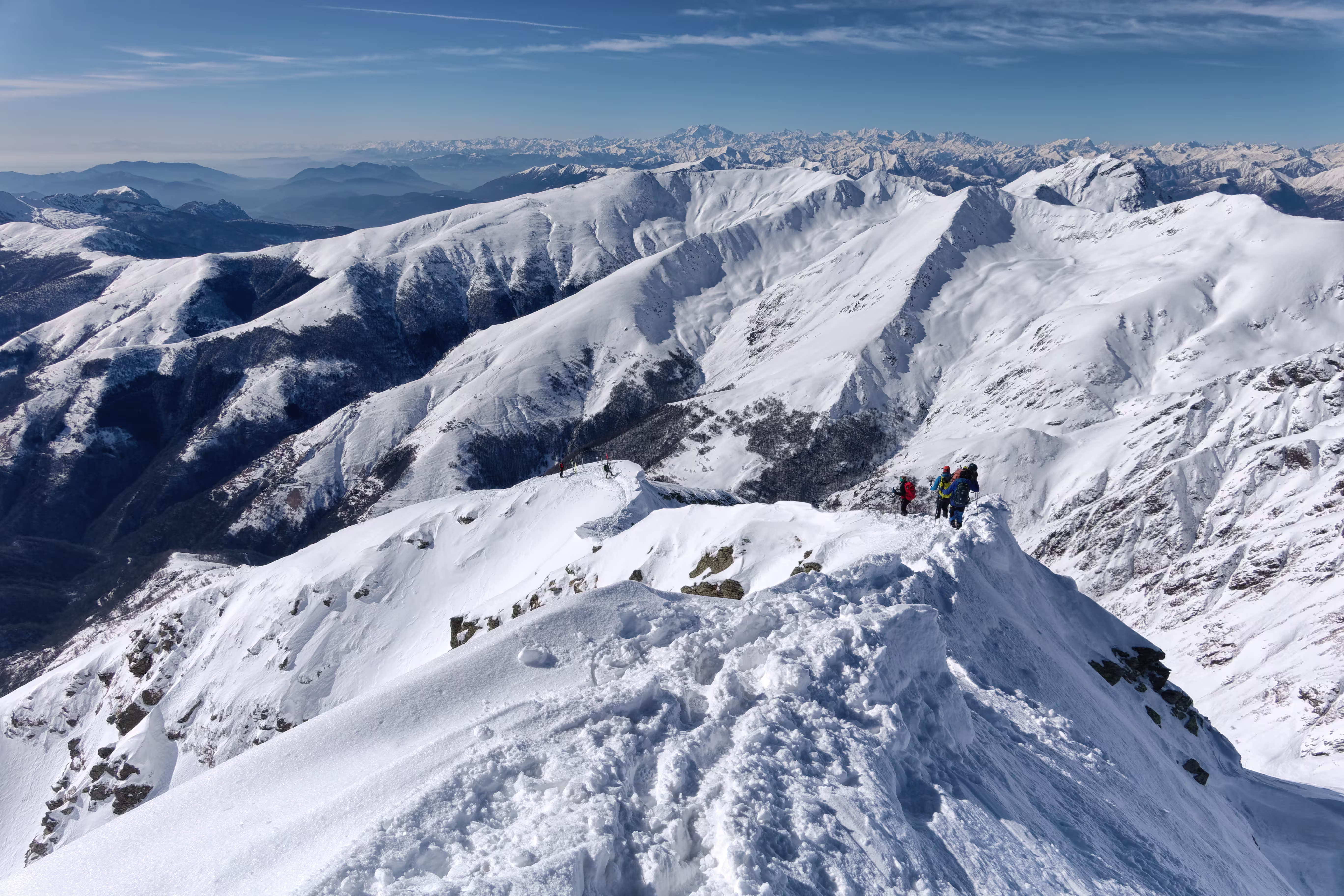 Il tratto esposto per arrivare in vetta