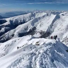 Il tratto esposto per arrivare in vetta