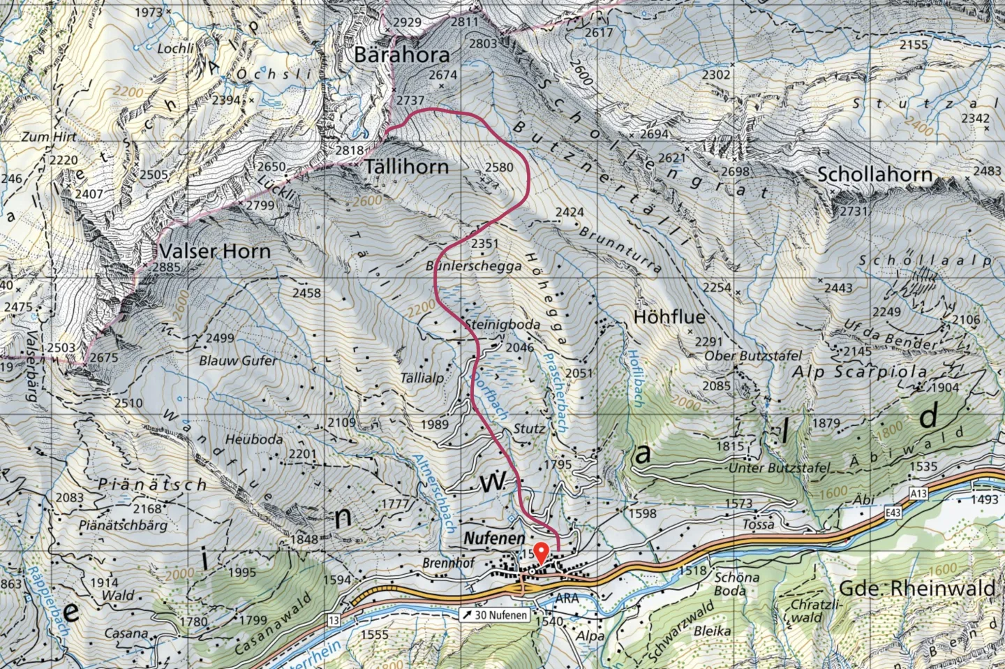 L’itinerario corretto per il Tällihorn