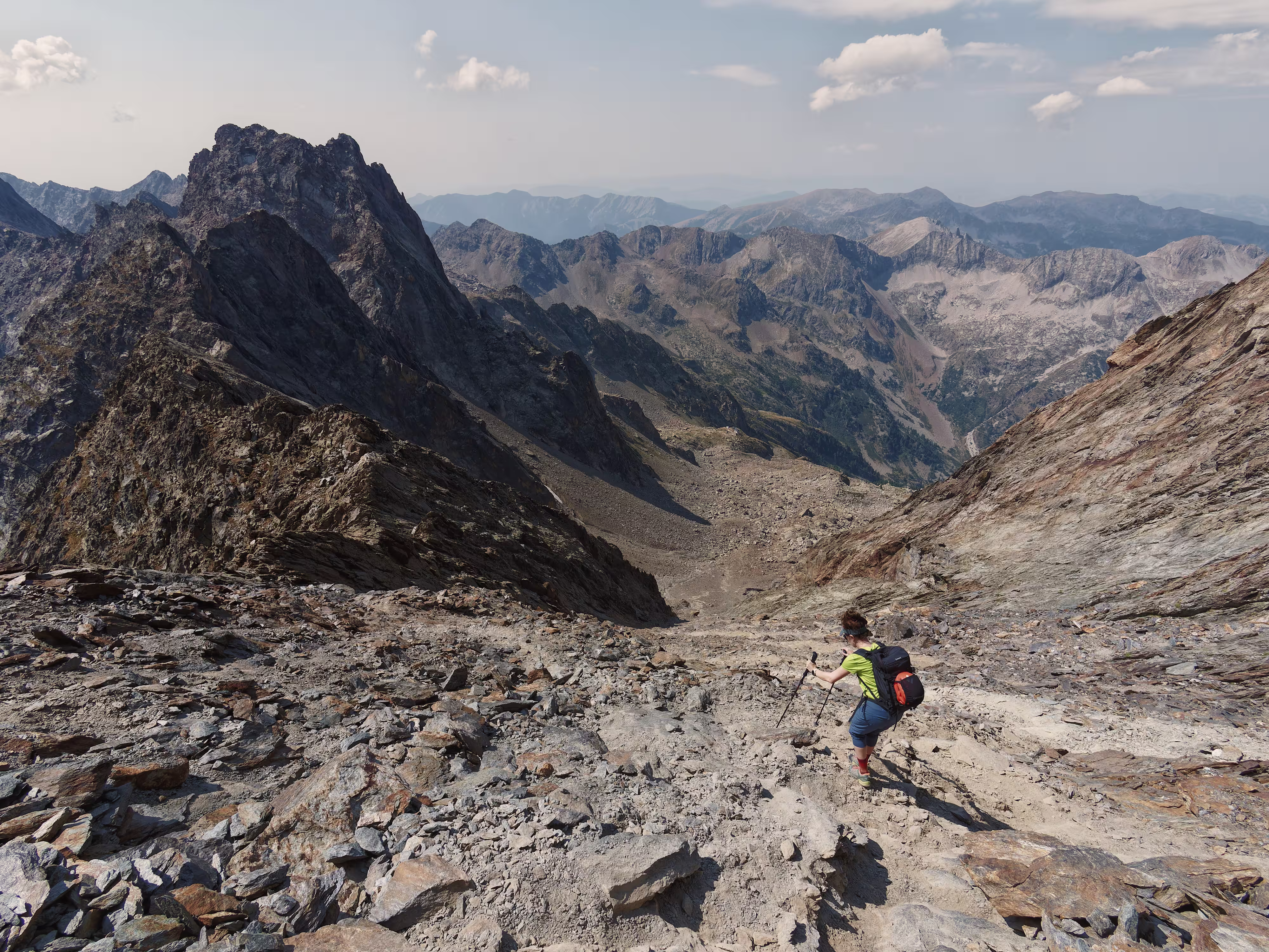 Discesa dal Canale dei Detriti