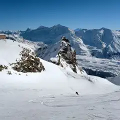 Bella sciata nella parte alta