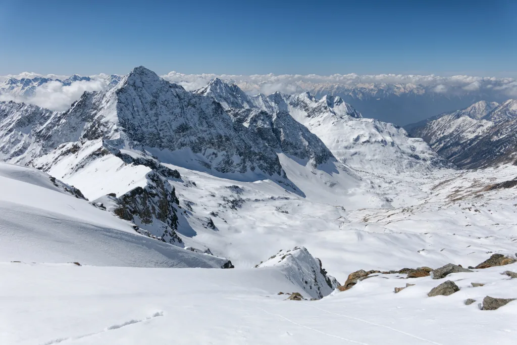 Vista verso sud dalla cresta