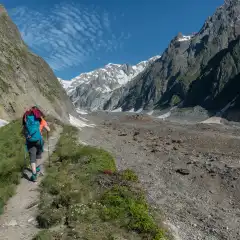 Dobbiamo risalire tutto il Ghiacciaio del Miage