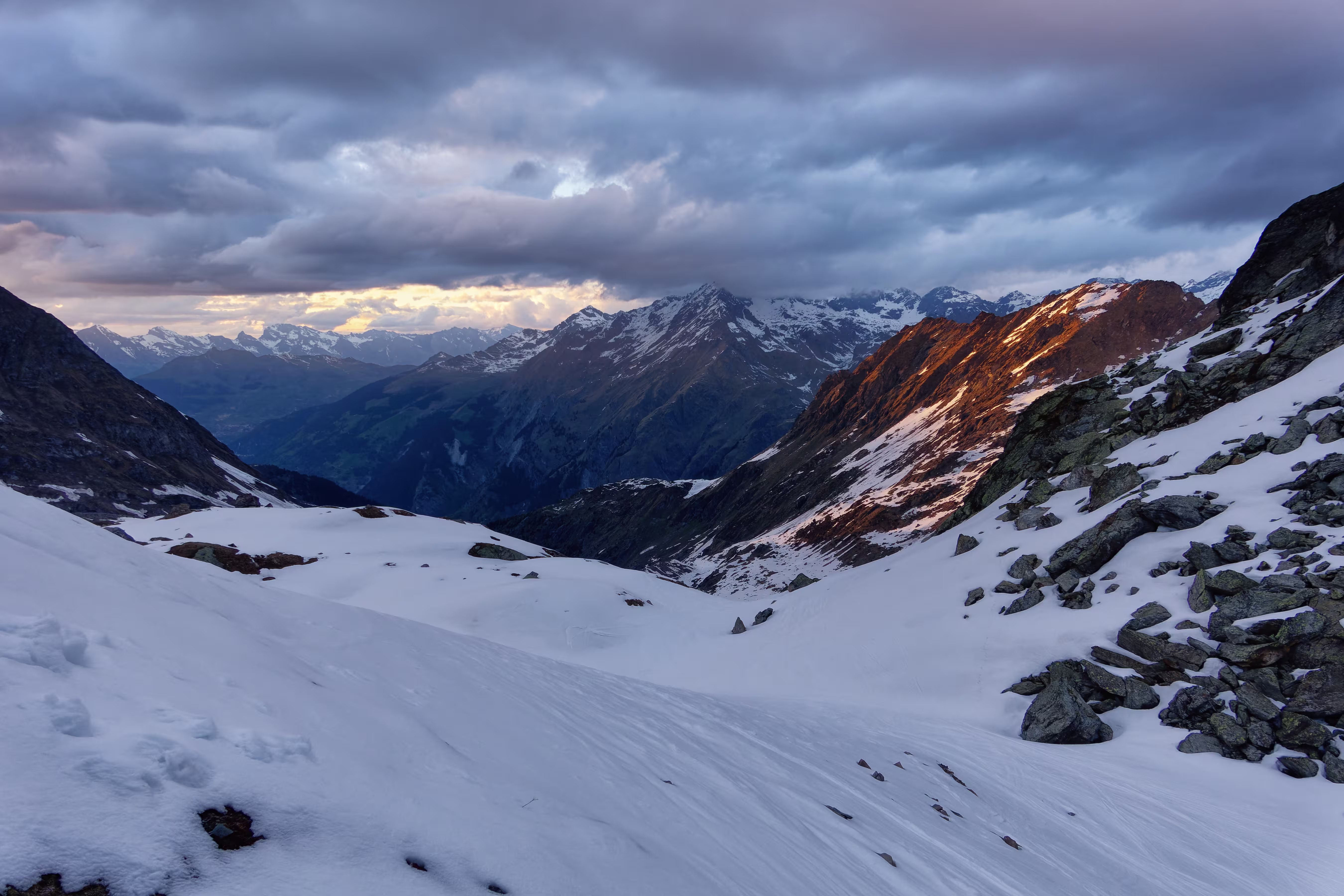 Tramonto alla Cabane Panossiere