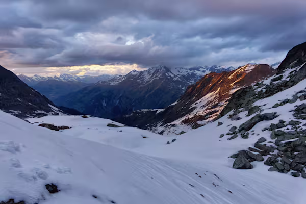 Tramonto alla Cabane Panossiere