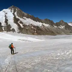 Il Finsteraarhorn dalla Grunhornlucke