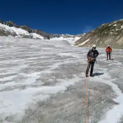 Sul Ghiacciaio del Rodano