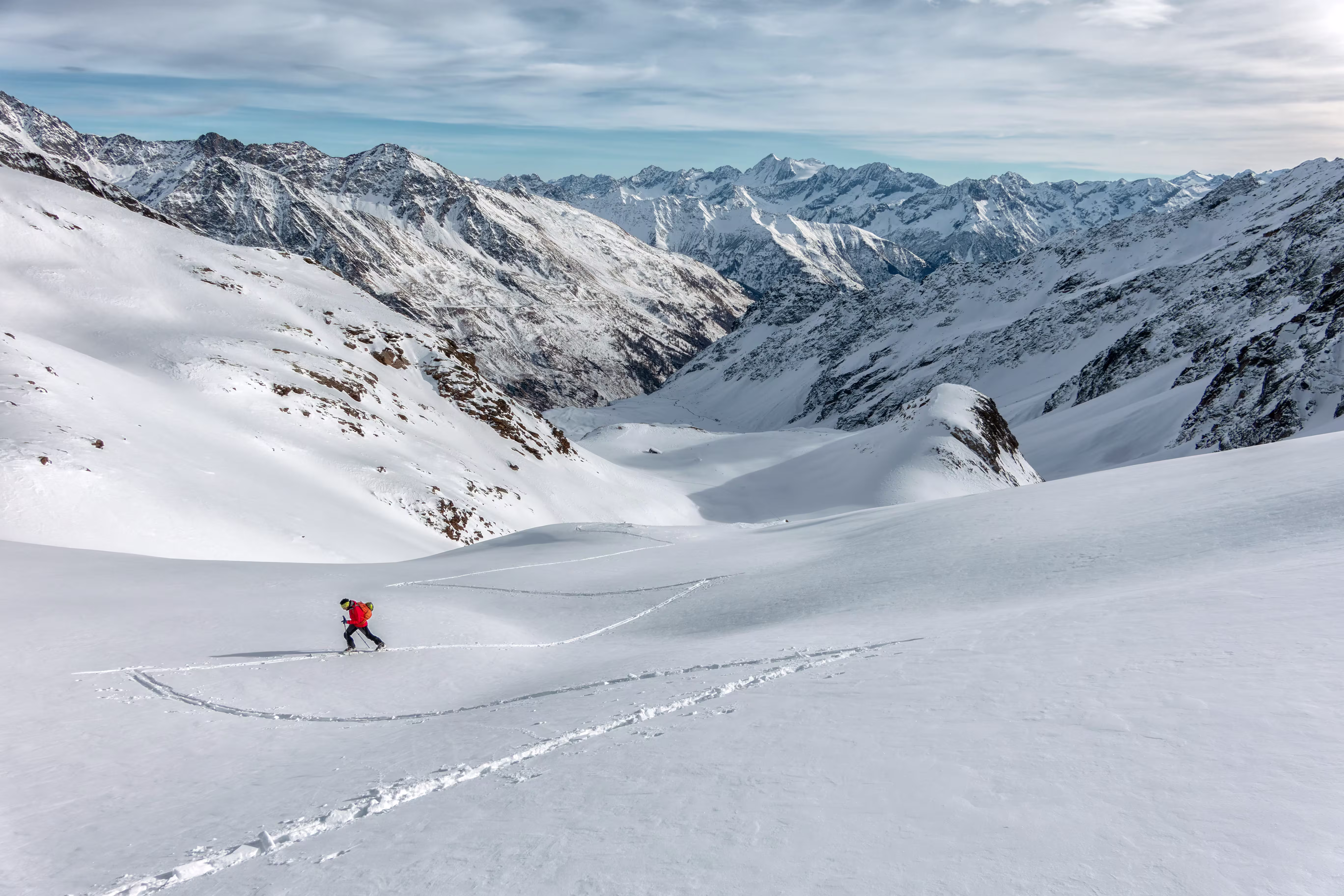 Dal Passo di Pietrarossa verso la Presanella
