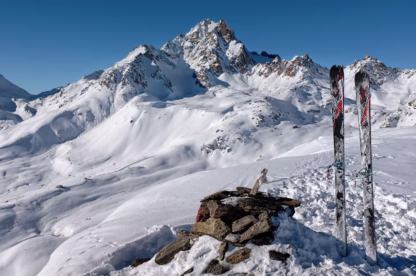 La vetta con il Piz Kesch